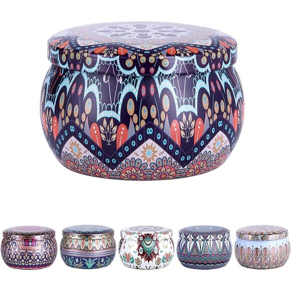 Apple Peach Mango Soy Wax Candle in Tin Jar (6 oz) - Picture 9 of 11